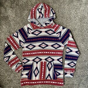 Trademark Brooklyn Cloth Hoodie Mens Medium Aztec Tribal Pullover Sweatshirt Y2K